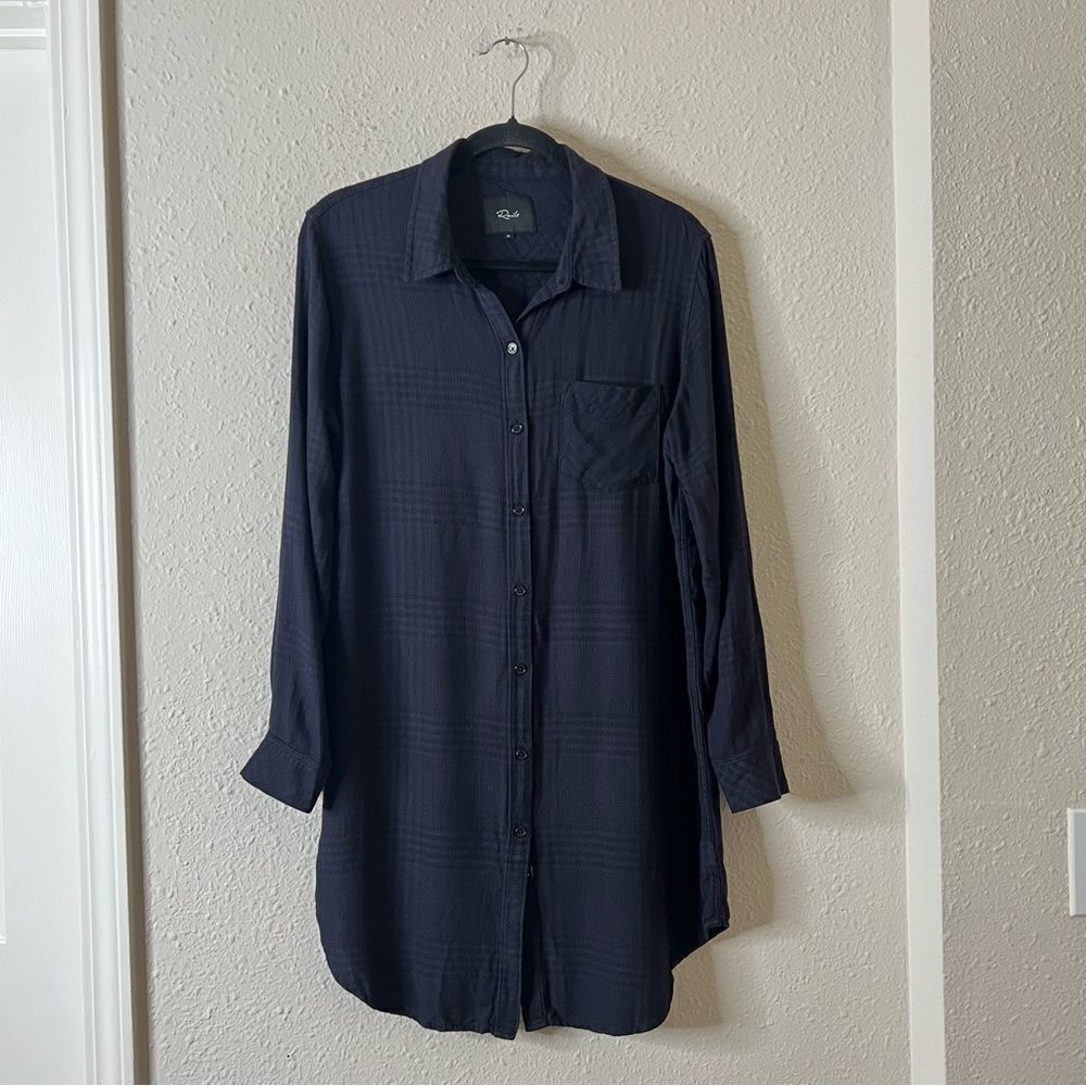 Rails Bianca Charcoal Shadow Plaid Flannel Shirt … - image 3